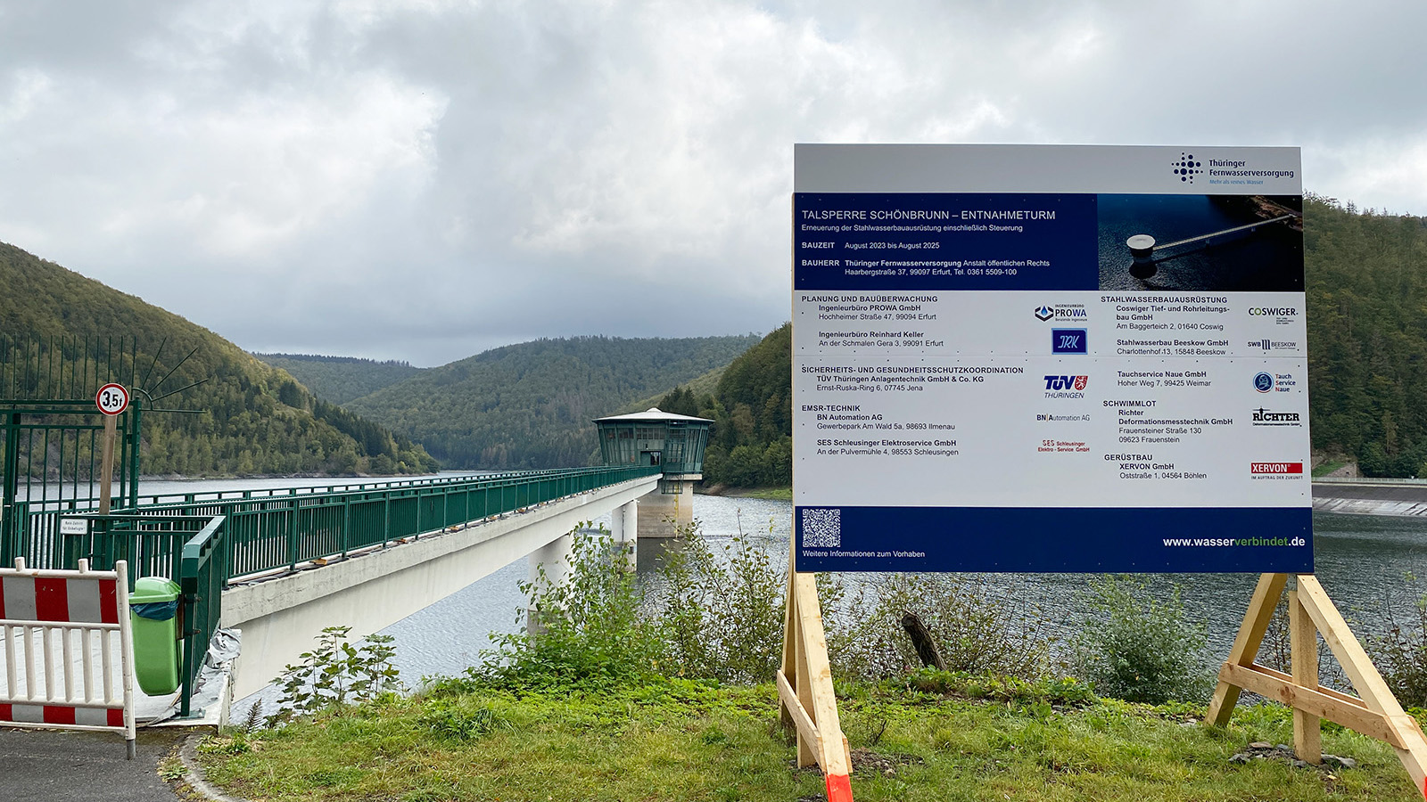 Talsperre Schönbrunn: TÜV Thüringen übernimmt SiGeKo für komplexe Sanierung